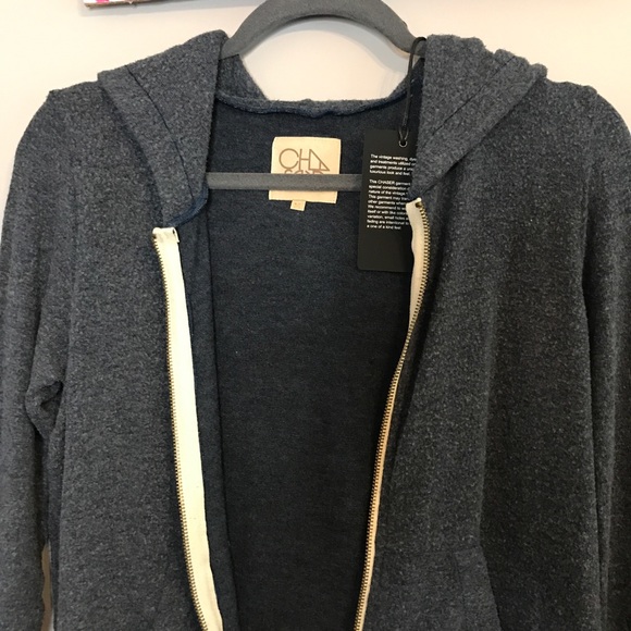 Chaser zip up hooded jacket gray size M - Picture 6 of 6